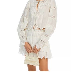LoveShackFancy Sanra Top- Optic White Size Medium